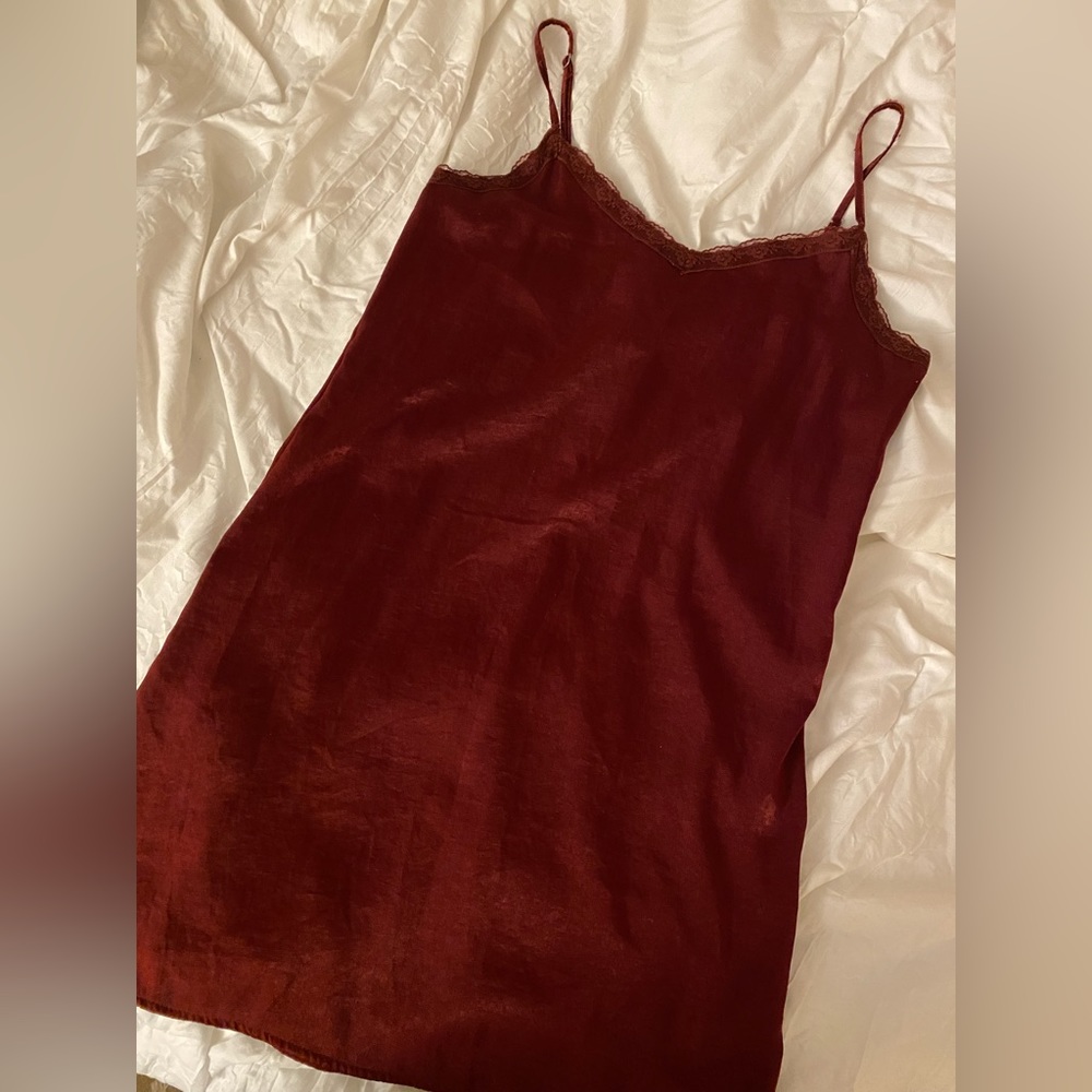 Maroon Slip Dress